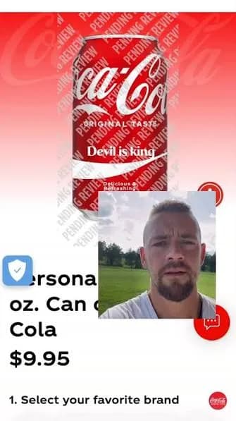Devil is king coca cola can