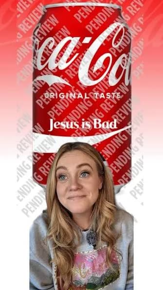 Jesus is bad coca cola can customization
